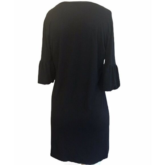 Cha Cha Vente Medium Black Tunic Crochet Bell Slee - Picture 2 of 4